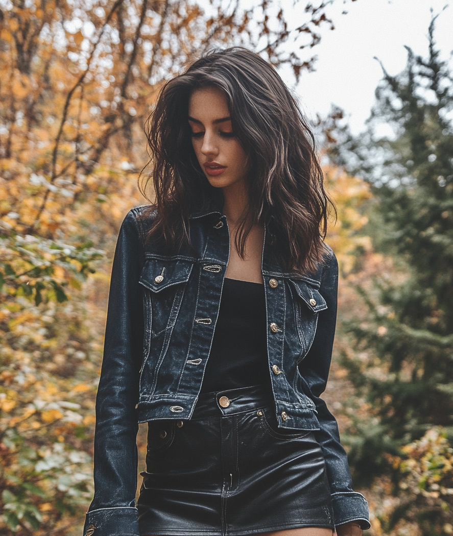 black-jean-jacket-outfits