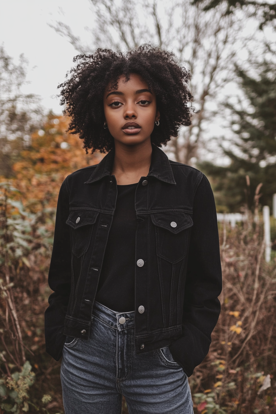 black-jean-jacket-outfits
