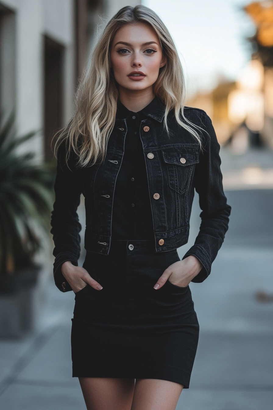 black-jean-jacket-outfits
