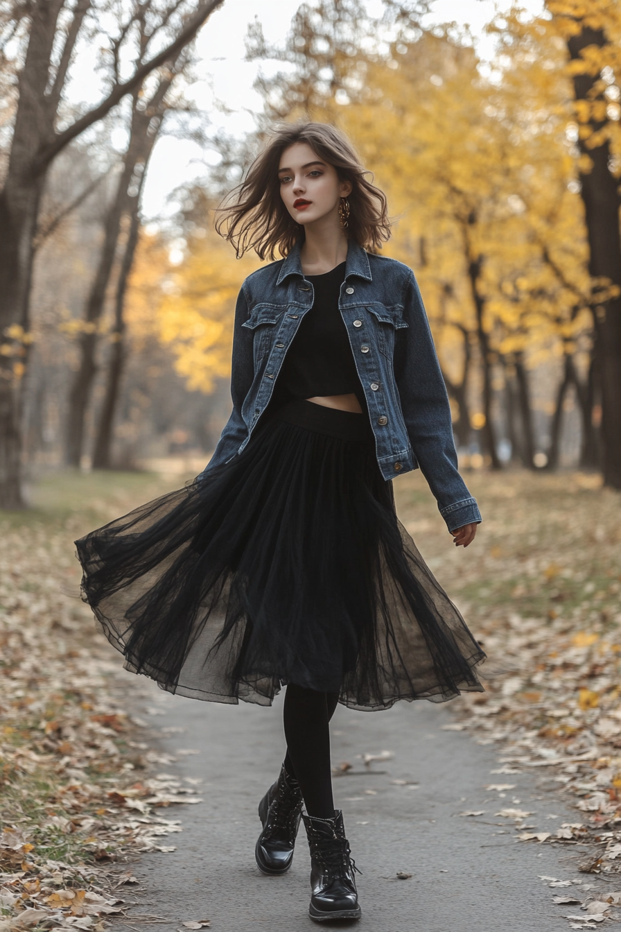 black-jean-jacket-outfits