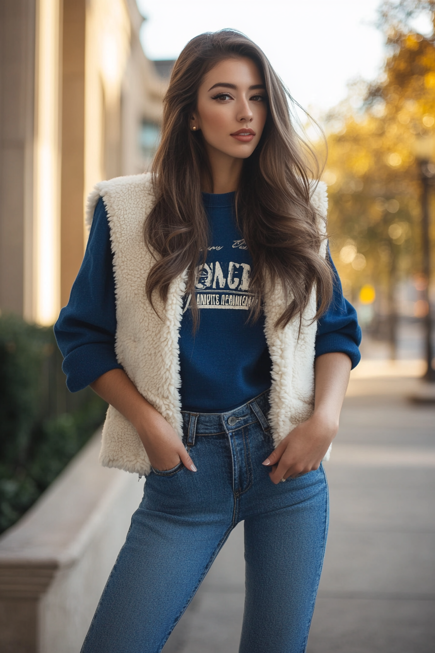 sherpa-vest-outfits-to-elevate-your-style