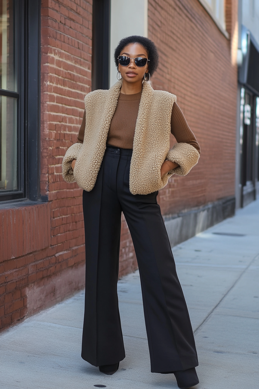 sherpa-vest-outfits-to-elevate-your-style