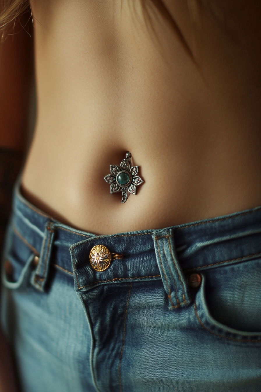 belly button piercing