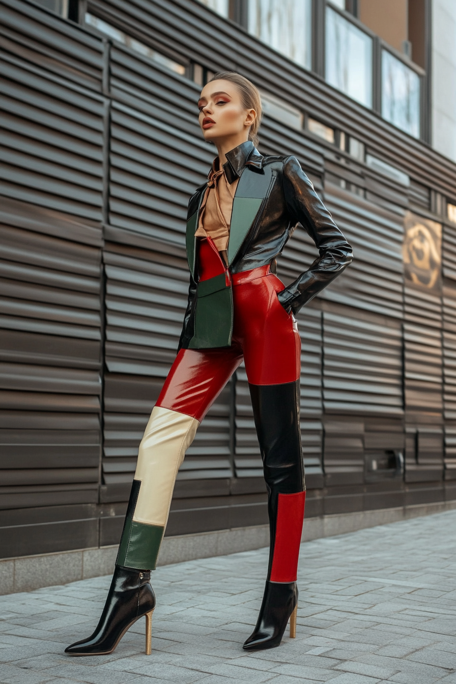 leather pants outfit winter