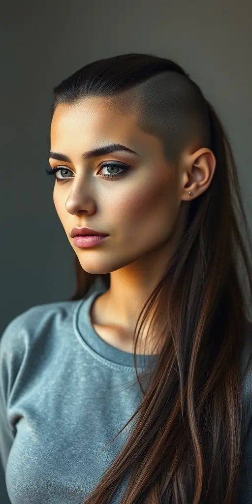 undercut-with-long-hair-for-women