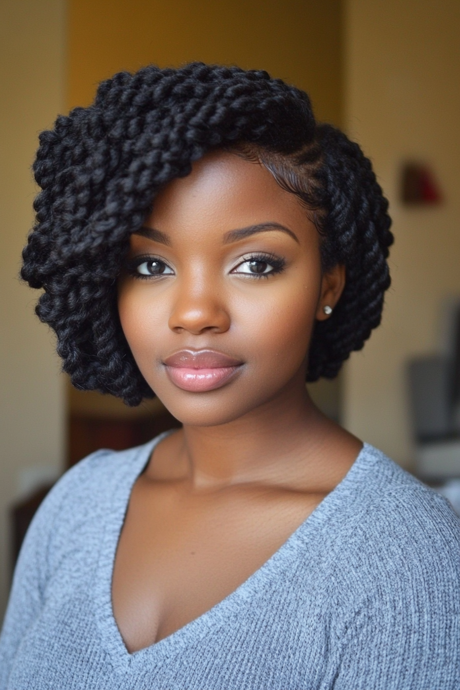 short-crochet-twist-hairstyles